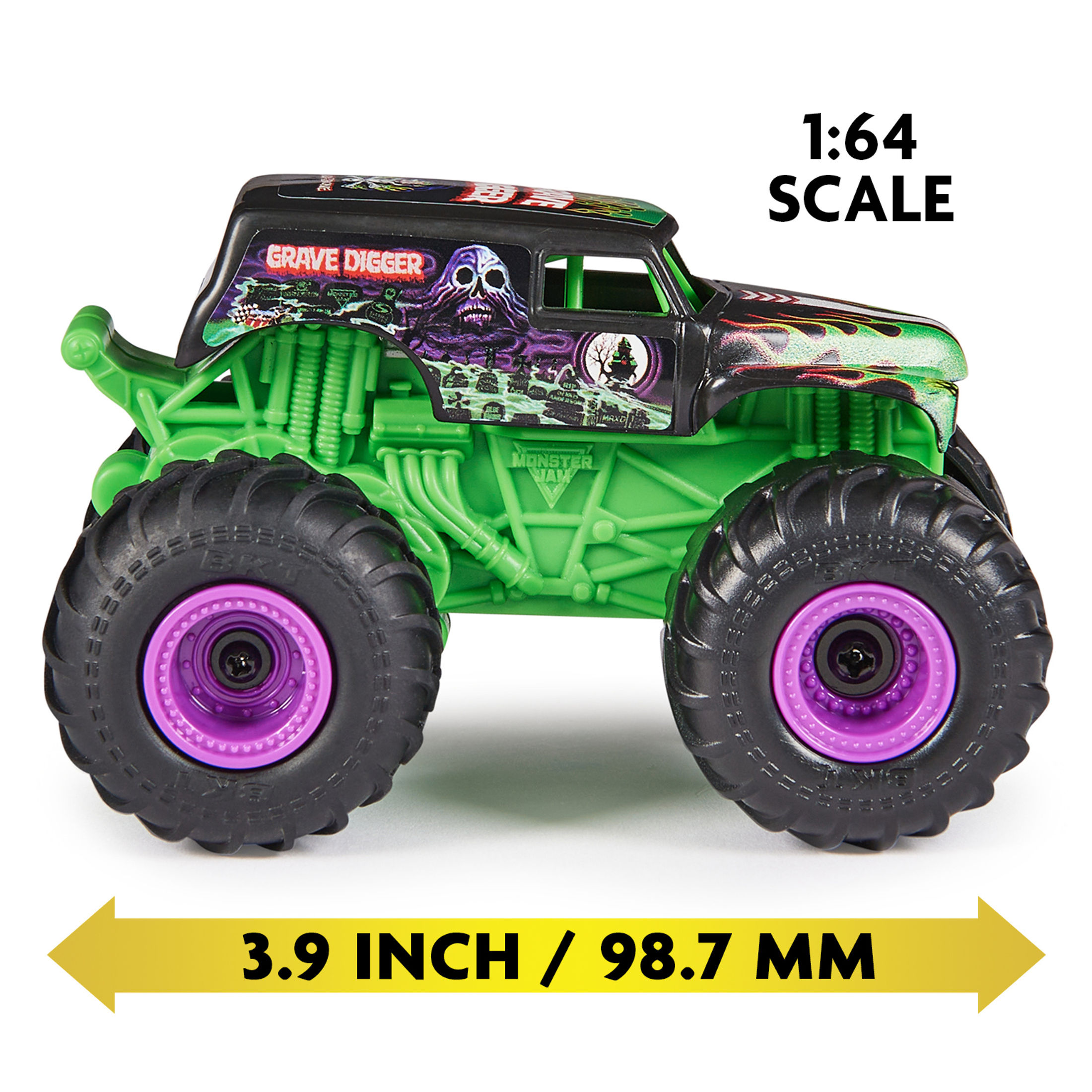 Monster Jam Grave Digger RC Monster Truck, 1:64 Scale with Ramp photo 6