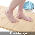 thumbnail image 5 of Buganda Memory Foam Bath Mats Soft Absorbent Bathroom Rugs 24" x 44", Beige, 5 of 8
