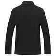thumbnail image 3 of Vedolay Winter Coats for Men Solid Comfy Casual Office Long Sleeve Open Front Jacket Clothes Black,XL, 3 of 4