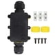 thumbnail image 1 of Caja de conexiones impermeable de plástico IP68, caja de conexiones de conector de cable de dos posiciones negro M686, para farola LED, 1 of 8