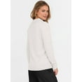thumbnail image 5 of Women'S V Neck Long Sleeve Sweaters Dressy Casual Business Basic Knit Pullover Top White 4XL, 5 of 9