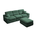 thumbnail image 6 of LifeSky No-Assembly L-Shaped Corner Chaise Sofa for Small Apartments Living Room: 111" Extra Long Chaise for Full Relaxation, High Backrest Support, Space-Saving Couch for Apartment, 6 of 9