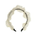 thumbnail image 4 of Unique Bargains 1 Pc Elegant Ruffled Headbands for Women Champagne, 4 of 6