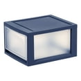 thumbnail image 2 of IRIS USA, 14.5QT Plastic Storage Modular Stacking Drawer - Navy Blue, 2 of 8