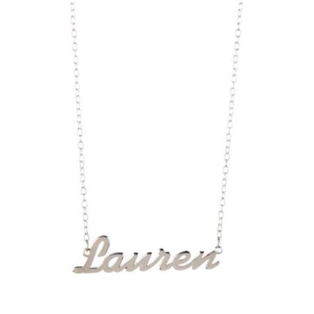 Gigi and Leela SP328 Sterling Silver Necklace - Lauren Nameplate