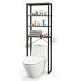 thumbnail image 1 of Costway 4-Tier Over the Toilet Storage Rack Freestanding Bathroom Organizer Rustic Brown, 1 of 10
