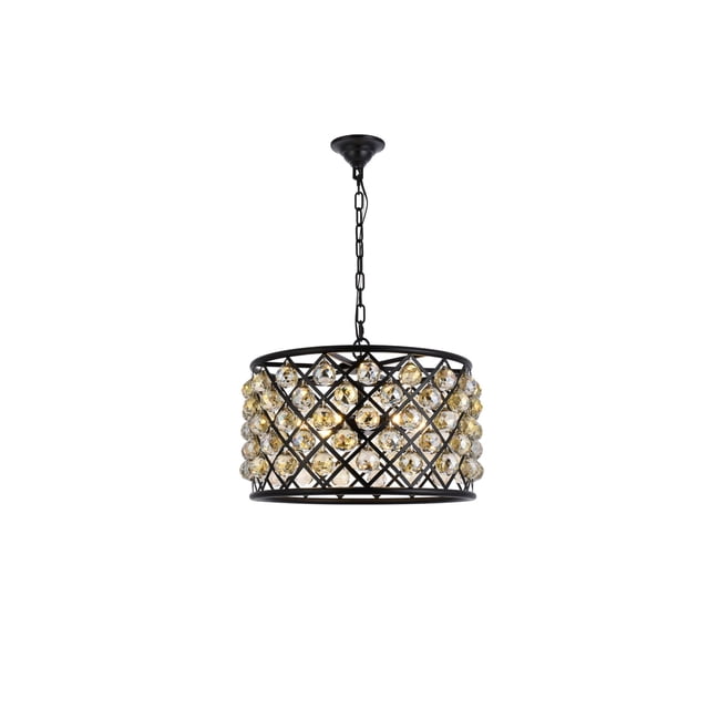 Elegant Lighting Madison 20" 6 Light Royal Crystal Pendant Lamp