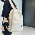 thumbnail image 2 of Cute Aesthetic Backpack for Women Casual Solid Bookbag Laptop Backpacks Korean Fashion College Travel Daypack (Black), 2 of 8
