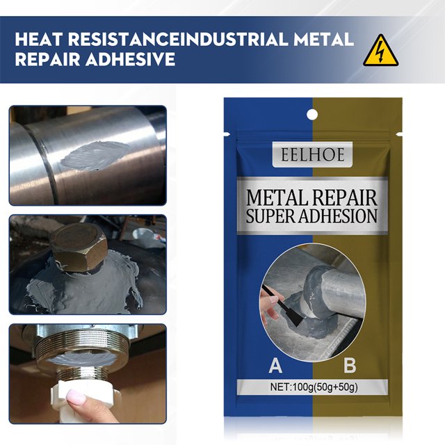 Adhesivo De Reparación De Metales Adhesivo de colada para colada para relleno de defectos de fundición de hierro y acero (100g)