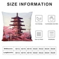 thumbnail image 5 of Fenyluxe Flowers Japanese Style Pillow Covers for Indoor Outdoor Use, Sofa Couch Car Bedroom Decor, 1PC 22x22in, 5 of 5