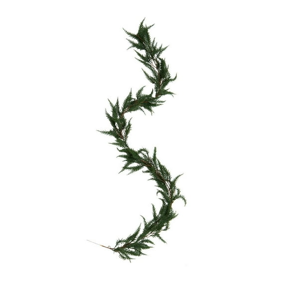 Evergreen Pine Garland Artificial Greenery Christmas Garland Real Touch Natural Cedar Garland Dining Table Fireplace Wall Decoration Christmas Decor