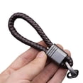 thumbnail image 1 of Car Key Chain Hand-woven Faux Leather Braided Rope Snap Hook Alloy Men Women Waist Key Holder Ring for Daily, 1 of 10
