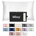 thumbnail image 1 of Funda de almohada de seda Blissy 100% pura, seda de morera, 22 Momme, blanca, 1 of 9