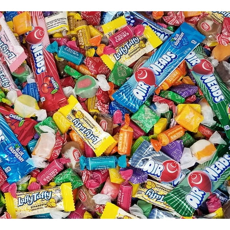 Assorted Taffy Candy Variety Party Mix, 4 Pounds Bulk Pack - Tootsie Roll Fruit Chews, Pineapple and Guava Flavored Laffy Taffy, Salt Water Taffies, Now Later Mini Squares, Goetze's, (Best Guava Variety In India)