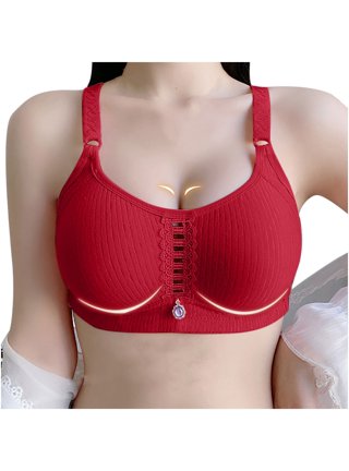 Minimizer Bra for Heavy Breast, Women's Traceless Comfortable No Steel Ring  Lace Breathable Gathering Bra Woman Underwear, Open Cup Bra