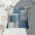 thumbnail image 2 of Creowell Blue and Grey Abstract Art Artwork Pillow Cover, Gallery Modern Decorative Throw Pillows Cushion Cover for Bedroom Sofa Living Room, 2 of 5