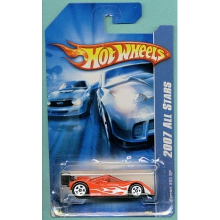 Hot Wheels 2007 All Stars 1:64 Scale Red with Silver Flames Ferrari 333 SP Diecast Car