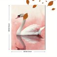 thumbnail image 3 of Qisvanset 12x16 Inch Pink White Swan Watercolor Canvas Wall Art, Elegant Bird Nature Lover Home Wall Gift, 3 of 8