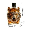 thumbnail image 2 of Aodebiao Art Statue Sculpture - Funny Whiskey Wolf Head Bottle, 2025 New Glass Animal Whiskey Decanter, Collectibles Gifts，Gift for Men, Dad, Cool Drinking Accessories for Home Bar, 2 of 5