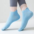 thumbnail image 2 of Ankle Socks - Yoga Socks Silicone non Socks Indoor Fitness Socks Floor Socks Sports Trampoline Socks, Socks for Women,Color: Sky Blue Size: One Size, 2 of 6