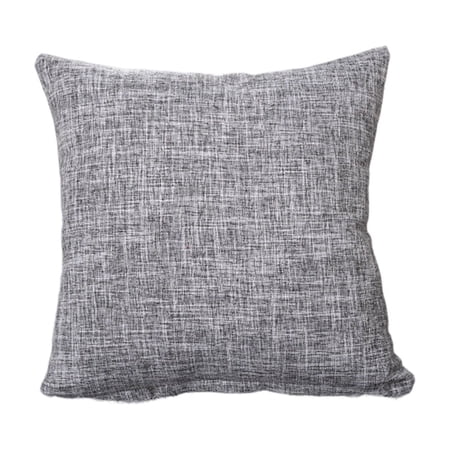 Linen Throw Pillow with Insert 18x18in (Gray) - Decorative for Sofa Bed Outdoor Furniture