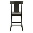 thumbnail image 6 of Weston Home Farmhouse Vintage Panel Back Solid Wood Counter Height Chair, Set of 2, Antique Black, 6 of 8