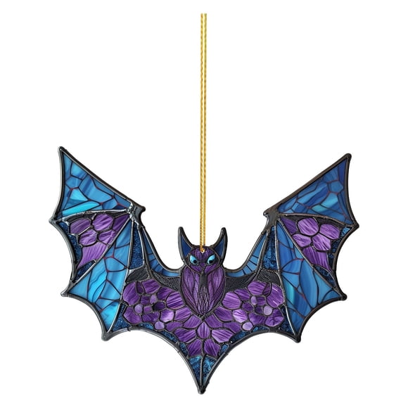 Binwennn Cute Pendant Jewelry Cute Bat Acrylic Flat Pendant 2D Room Decoration Mini Decoration Pendant Party Supplies Cookie Christmas Ornament 12 Days of Christmas Vintage Stained Glass Window