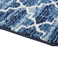 thumbnail image 2 of Better Trends 2-Piece Bathroom Rug Set, 17" x 24", 100% Cotton, Soft, Water Absorbent, Non-Slip Bath Mats, Machine Washable – Ideal for Bathroom Sink, Tub, or Shower Area – Savio Collection - Blue, 2 of 5
