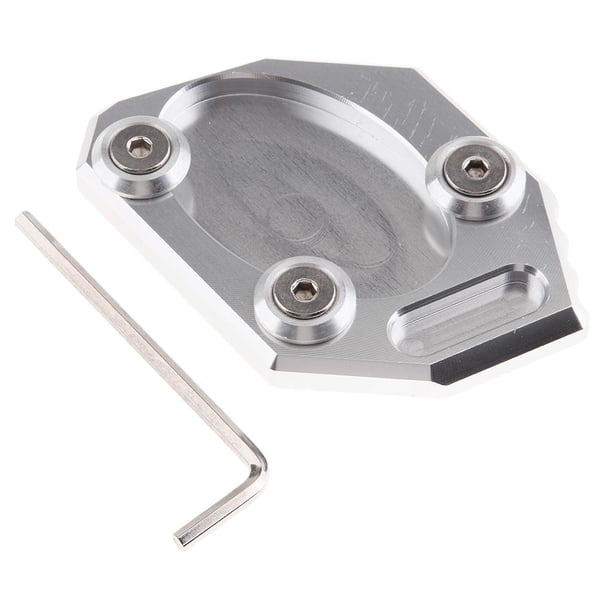 Pie Caballete Lateral Pad Plate para 300R 13-15 Plata Cola Almohadilla para soporte de motocicleta