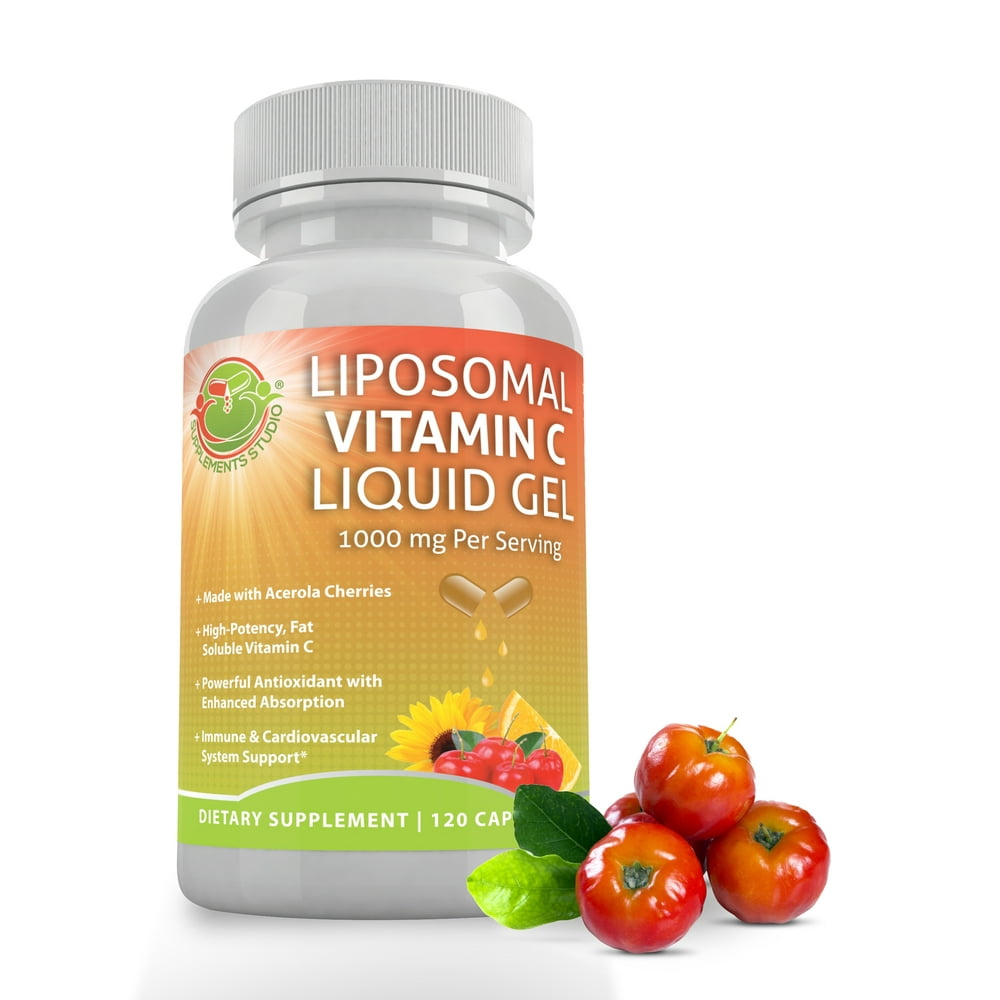 Liposomal Vitamin C Liquid Gel Organic Acerola Cherries, 1000 mg, 2