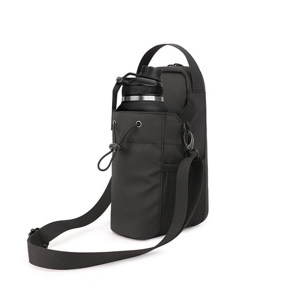Magnetic Gym Bag for Men and Women – Sling Bottle with Magnetic Attachment | Water Bottle Holder, Gym Pouch, Crossbody Bag for Travel, Sports, Work, Fitness