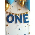thumbnail image 4 of Blue Gold First Birthday Balloon Decorations Banner Backdrop Stars Decor Background Photography Props One Year Celebration Party Supplies, 4 of 4