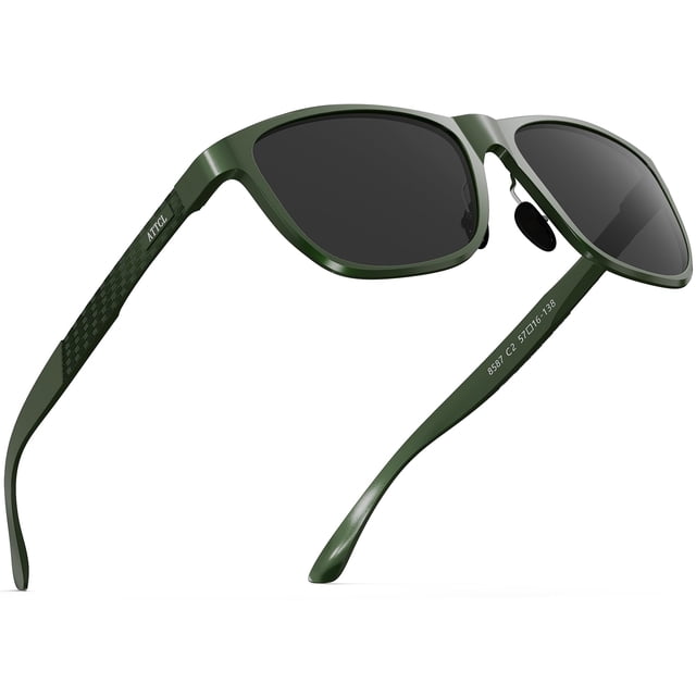 Anteojos de Sol Polarizados ATTCL de Metal AL-MG Rectangulares para Hombre