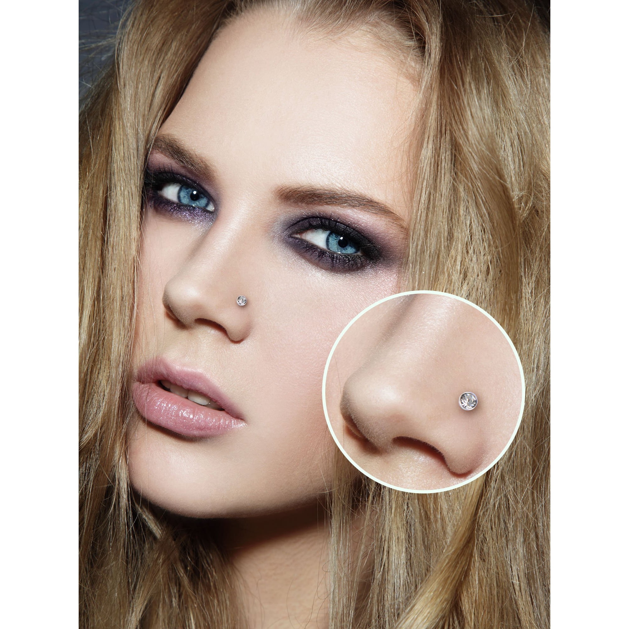 Clear piece for nose piercing best sale