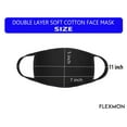 thumbnail image 3 of FLEXMON Reusable Washable Eco-Friendly Cotton Face Mask, Black, 3 pack, 3 of 5