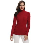 iClosam Women's Crew Neck Long Sleeve Sweater Pullover Elegant Knit Jumper Top