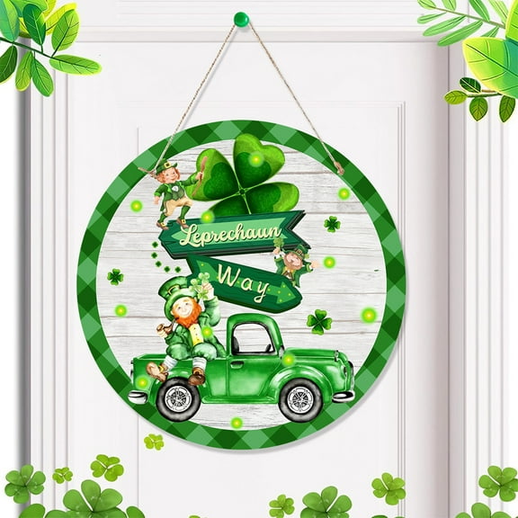 JingChun St Patricks Day Welcome Door Sign St Patricks Day Door Decorations Saint Patricks Day Decorations for the Home St Patricks Day Door Hanger Cottages St Patrick