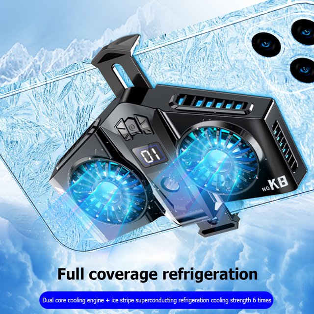 Ventilador de refrigeración dual Ventilador de refrigeración con clip magnético Ventilador de refrigeración para móvil para teléfono inteligente