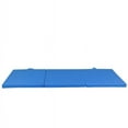 thumbnail image 6 of Zeny 6' x 2' Exercise Tri-Fold Gym Mat,Aerobics Yoga Workout Tumbling Mats for Home Gym Flooring with Carry Handles for Gymnastics, Stretching, Martial Arts-Blue, 6 of 8