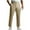 Khaki, variant on lcziwo Men Classic Fit Dress Pants waffle knit Flat Front Formal Pants Solid Color Lightweight Comfortable Slacks with Pockets Black M