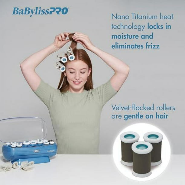 BaBylissPRO Jumbo Hot Rollers Nano Titanium Hair Styling Tools Appliances 12 Count Pack of 1 BABNTCHV15 Walmart