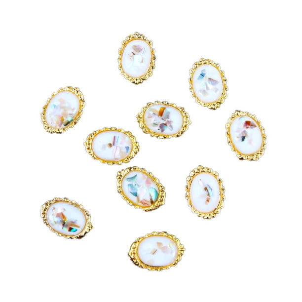 10 pegatinas 3D con brillantina y diamantes de imitación para decoración de uñas