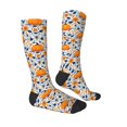 thumbnail image 3 of Fotbe Blue Orange Pumpkin fall print Women's Men's Novelty Crew Socks Cotton Socks Knee High Socks for Walking,Running,Nurses,Pregnancy, 3 of 8