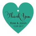 thumbnail image 1 of 100 PCS Thank You Custom Made Heart Shape Hang Tags Personalized Wedding Favor Paper Tags, 1 of 1