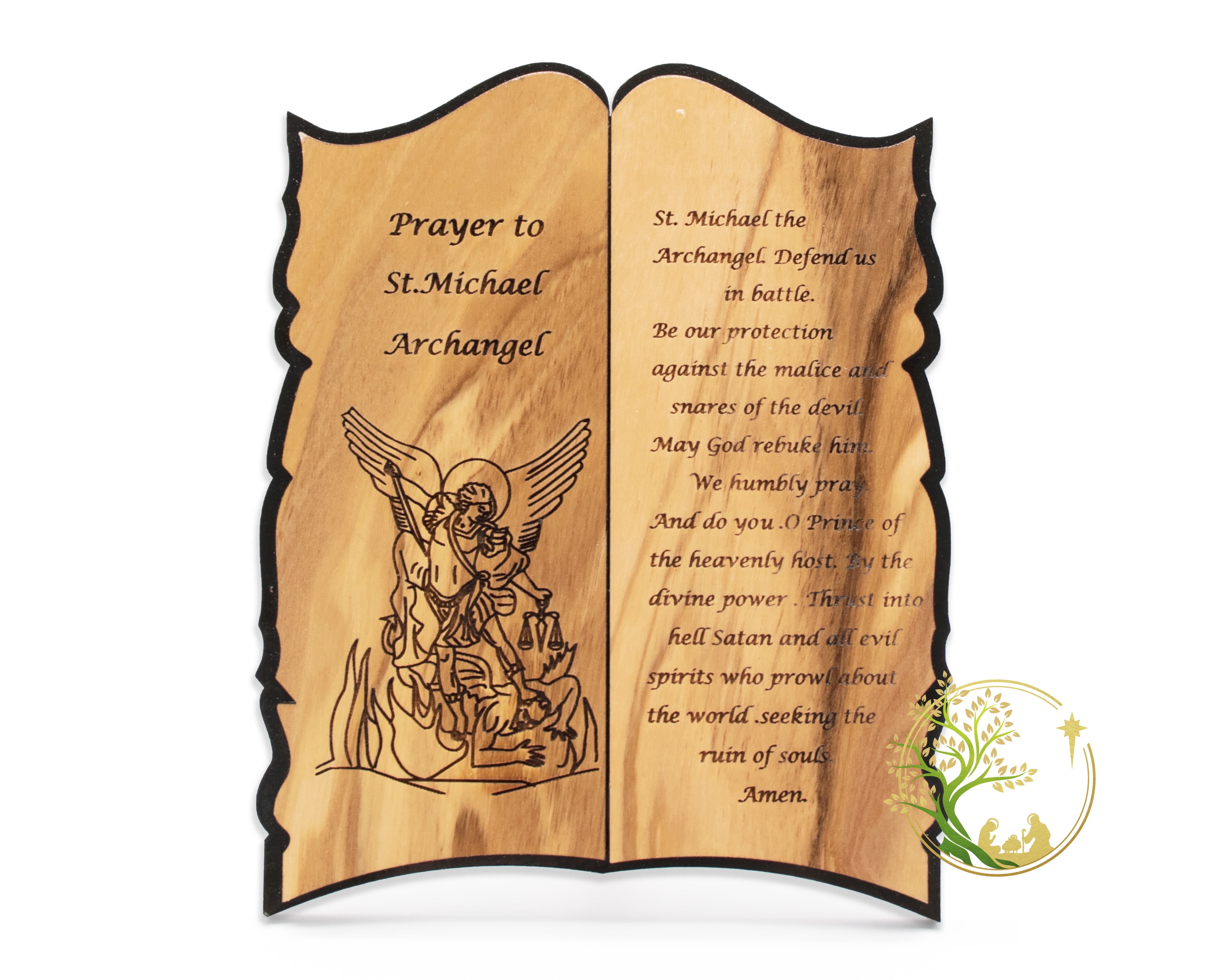 Saint Michael The Archangel Wall Plaque Prayer in English