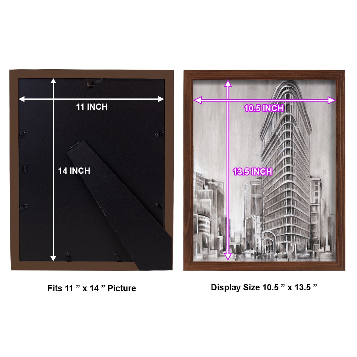 Art Deco Cityscape II -Framed Print w/glass-Chestnut