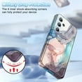 thumbnail image 2 of CASEFIV for Samsung Galaxy S24 Plus Case,Marble Full Camera Lens Protector 3 in 1 Heavy Duty Full Body Shockproof Hard PC+Soft Silicone Drop Protective Phone Cover for Women Men,Blue Gray, 2 of 8