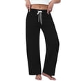 thumbnail image 6 of Juslio Women Pants High Waist Lace-up Casual Comfortable Wide-Leg Pants, 6 of 9