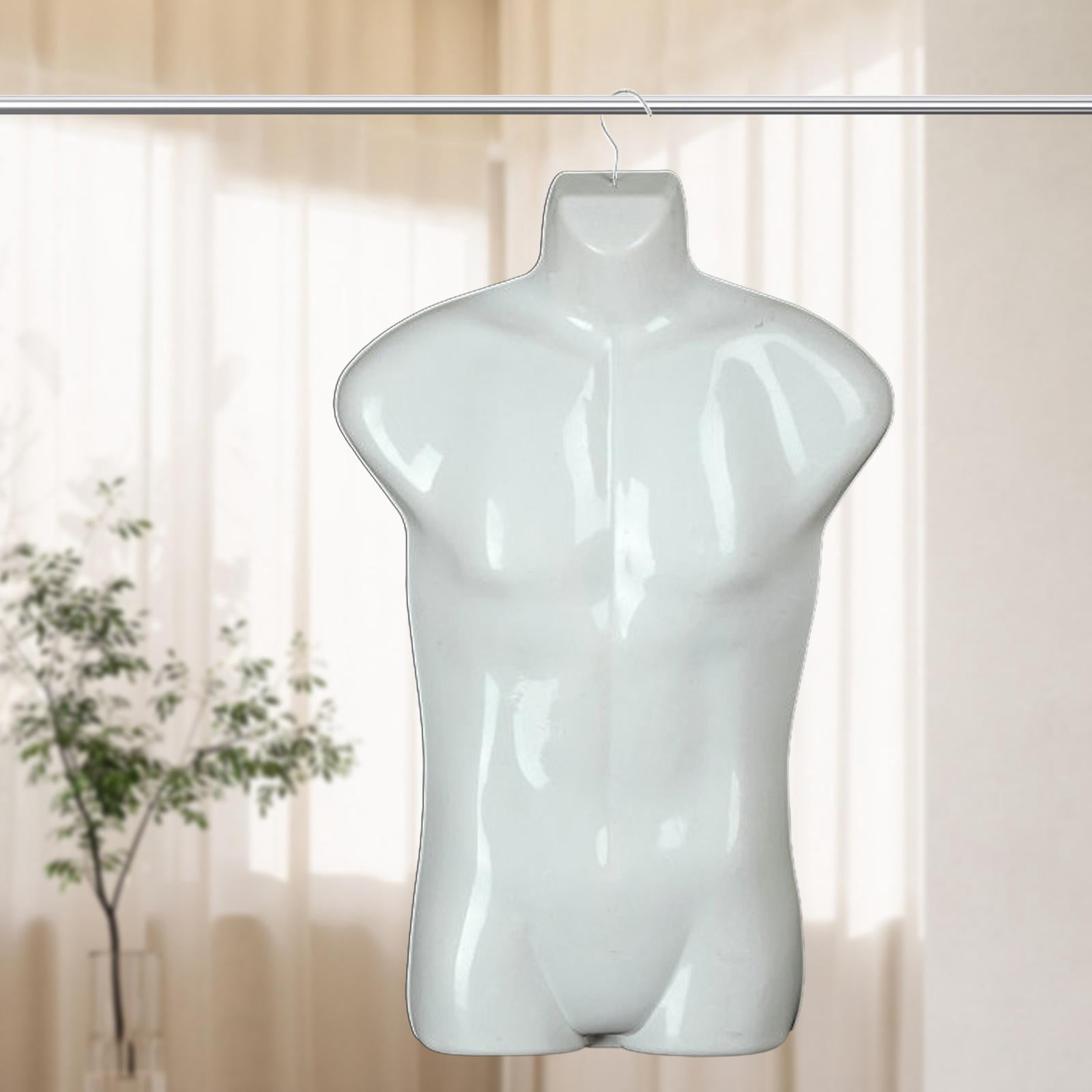 figatia Male Mannequin Hanger Fashion Body Manikin for Garment Vendors Market Commercial white