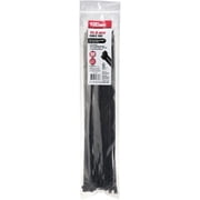 Hyper Tough Cable Ties, UV Black, 14.5 in, 50 Count